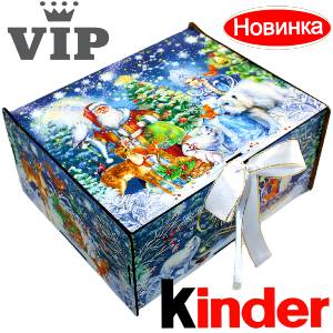 Сладкий подарок на Новый Год в картонной упаковке весом 1200 грамм по цене 2223 руб в Ардатове